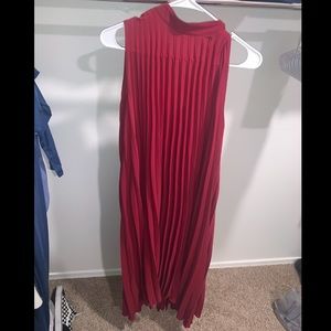 High Low Hem Pleated Swing Dress - Shein